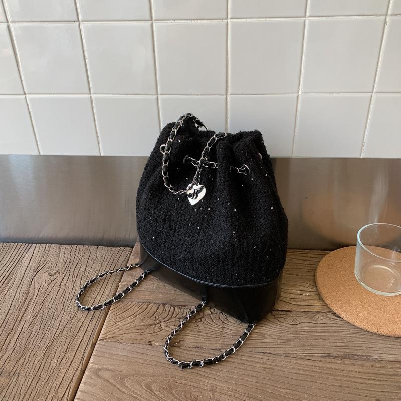 

Шерстяной рюкзак-цепочка женский повседневный нишевый дизайн студенческий школьный рюкзак сумка-ведро высокая ценность дорожный рюкзак