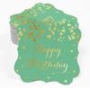 Inkdotpot Real Gold Foil Bracket Shape Paper Hang Tags Happy Birthday Favor Tags Pack Of