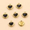 11 Color 5x6mm Stainless Steel Enamel Heart Charms Pendants