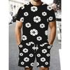 Terno masculino de manga curta fashion com estampa digital 3D personalizado, roupa casual, roupa de verão, amantes de streetwear