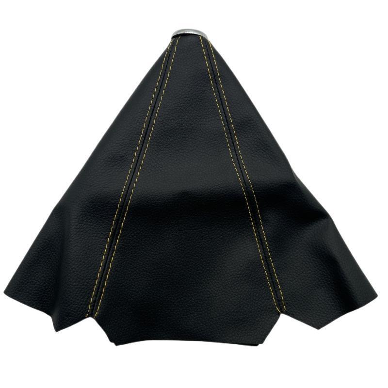 Car Gear Shift Collars Covers Red/Black/Yellow/Blue Suede PU Leather Gear Stick Shift Shifter Knob Cover Boot Gaiter