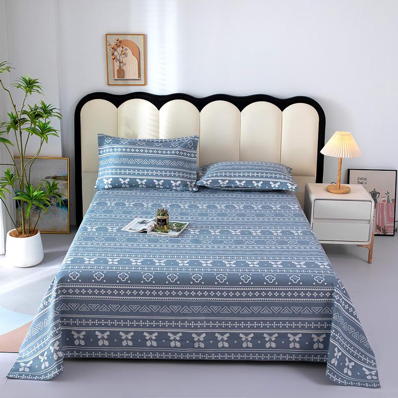 1pc Cotton Thick Bed Sheet Flower Series Double Top King Sheets for Girls Boys Kids Single Queen King Size Bed Linen