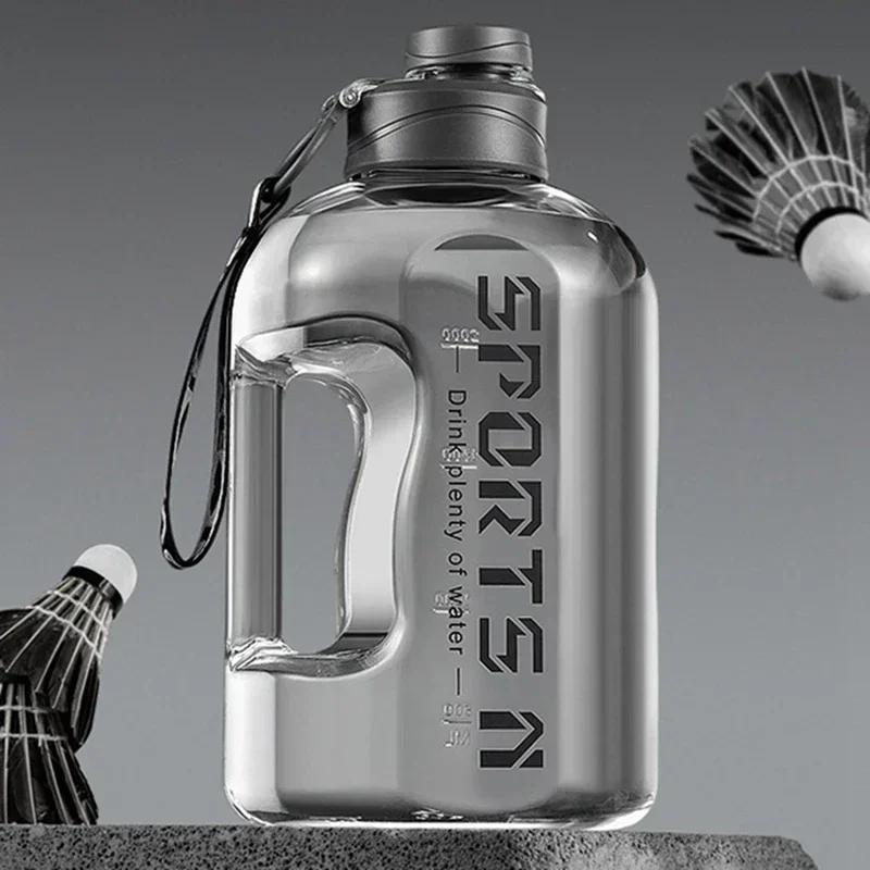 2L Water Bottle Sports Gym Water Kettle A Large Amount of Refilling Buckets In Summer  for Camping Travel BPA Free Drinking