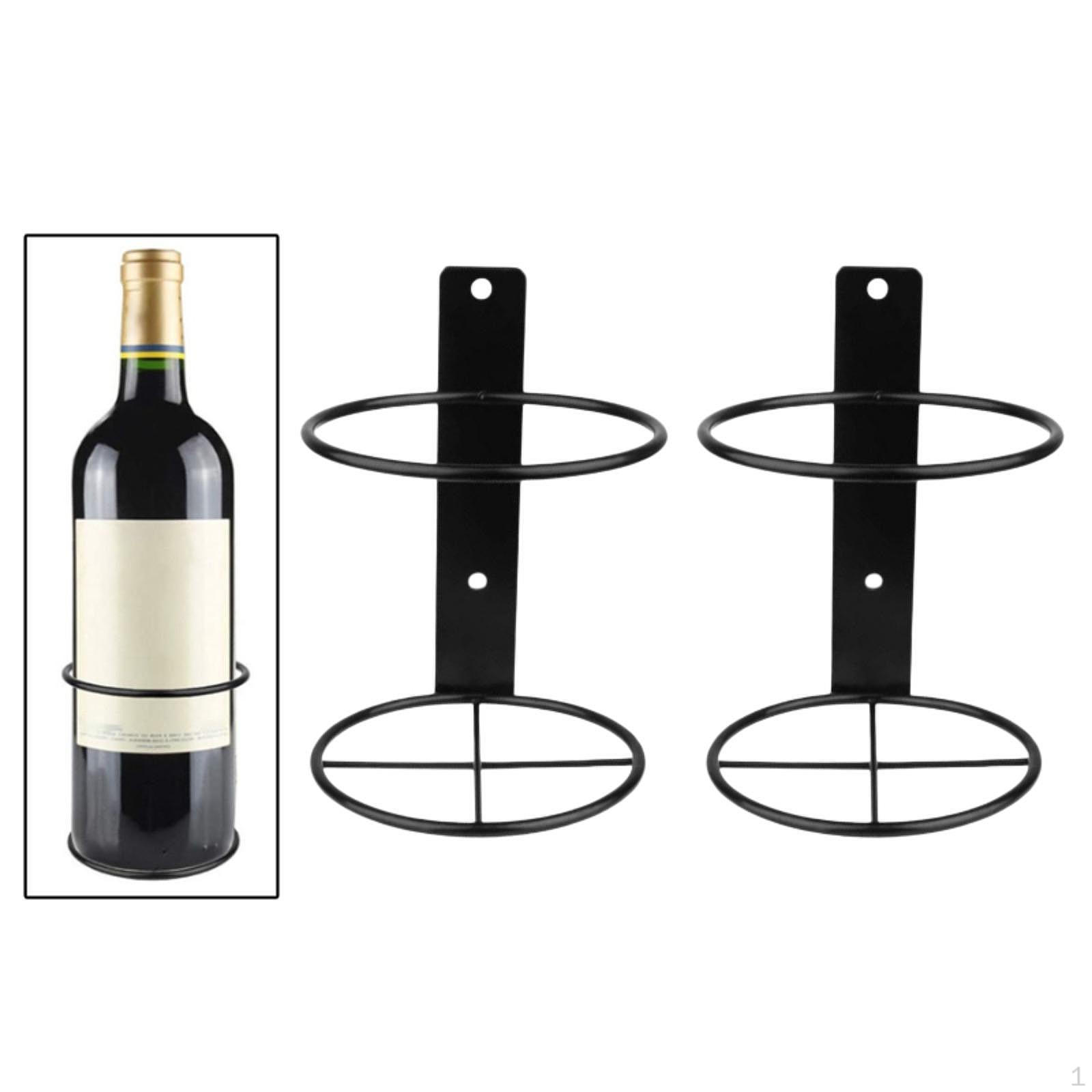 

2x Wall Mounted Wine Rack Display Stand Organizer Holder with Screws for Bar