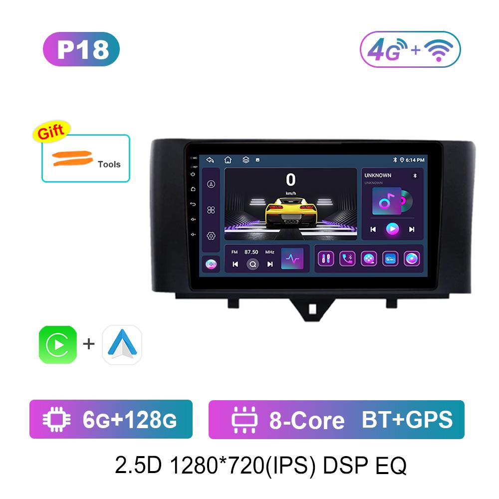 Sistem Inteligent Android de 9 inch pentru Smart fortwo 2011 - 2015 Video Auto Multimedia Navigație GPS 4G DSP Stereo BT Instrumente Auto