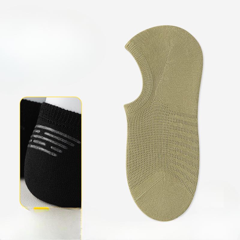Men's Summer Mesh Breathable Invisible Not To Drop with Shallow Mouth Antibacterial Cotton Boat Socks