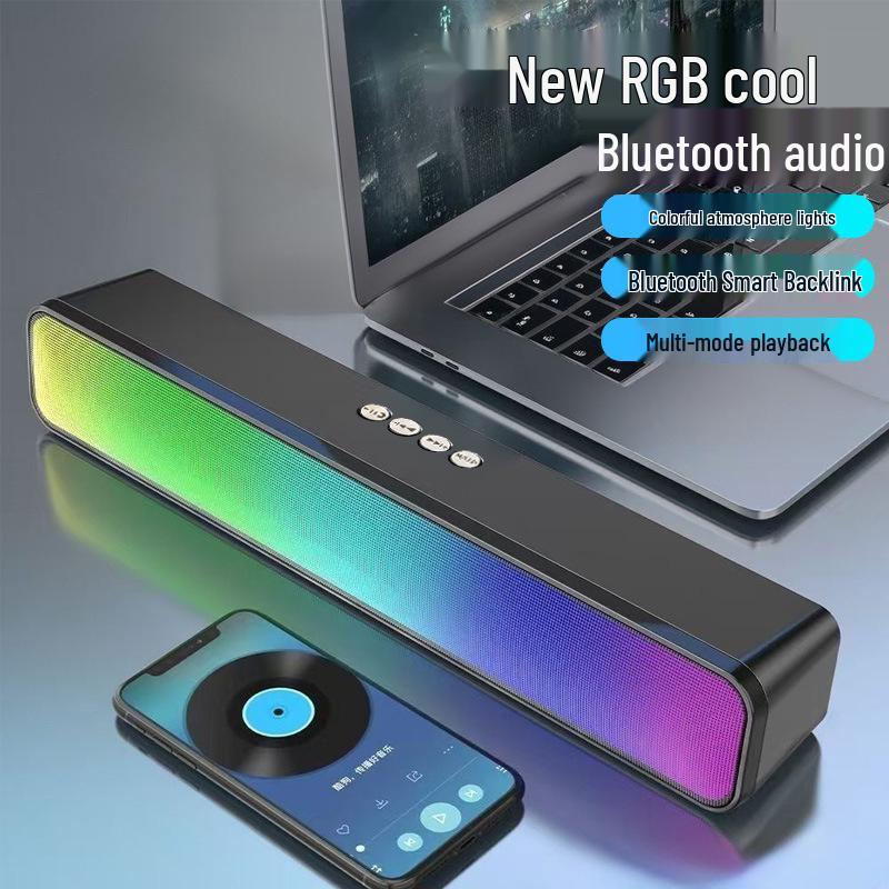 M8 RGB Soundbar: Panoramic Surround Sound, Vibrant Gaming Speaker with Cool Lighting Effects