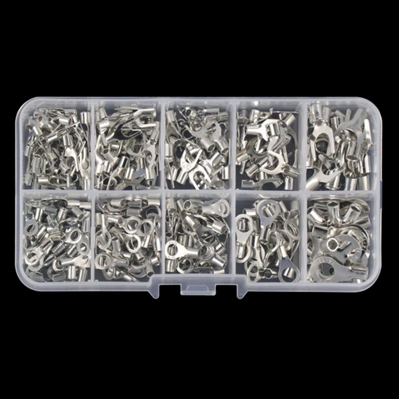 320 Pcs Non-Insulated Ring Fork U-Terminal Connector Wire Connector Durable