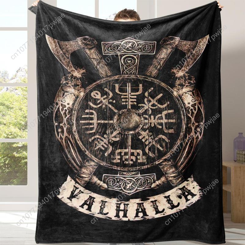 Viking Valhalla Pattern Blanket, Soft Warm ThrowBlanket Room Blanket WarmNap Blanket for Home Office Travel Cam Custom blankets