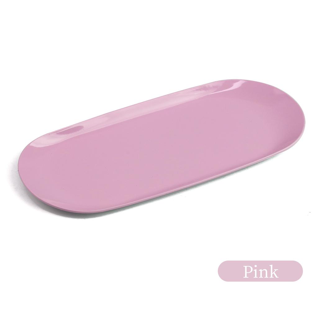 Stainless Steel Jewelry Tray Nail Art Desktop Tool Storage Tray Oval Metal Tray