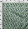 oneOone Cotton Flex Green Fabric Abstract Watercolor Floral Dress Material Fabric Print Fabric By The Yard 40 Inch