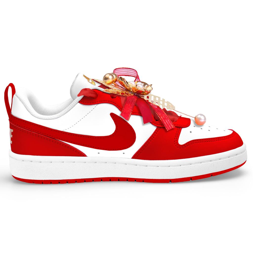 Nike Court Borough Low top Skateboard Shoes Women's White Red DV5456-137(Team1733-S-BOX)