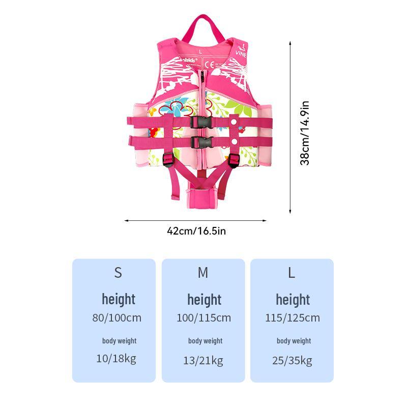 High Buoyancy Children's Life Jacket - Foam Vest for Men & Women, Inflatable-Free for Swimming & Water Sports