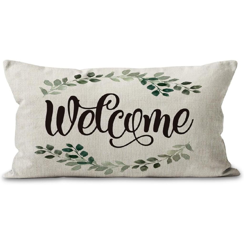 Mancheng-zi Home Sweet Home Pillow Covers 18x18,Farmhouse Throw Pillows,Farmhouse Pillows for Couch,Home Sweet Home Decor,Housewarming Gifts for