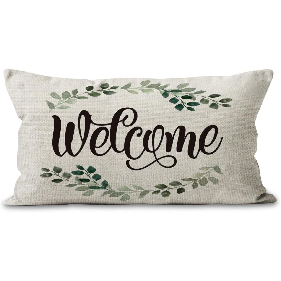 Mancheng-zi Home Sweet Home Pillow Covers 18x18,Farmhouse Throw Pillows,Farmhouse Pillows for Couch,Home Sweet Home Decor,Housewarming Gifts for белый