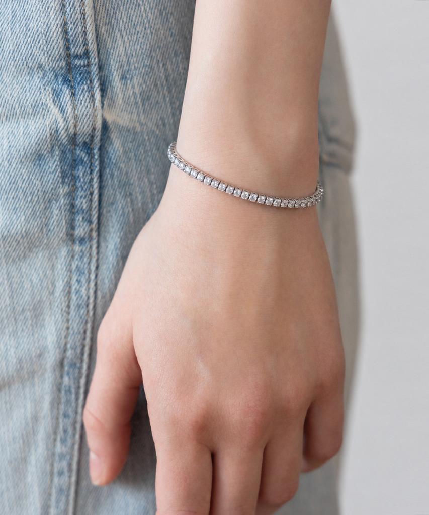 Tatiana Surgical Line Cubic Tennis Bracelet Br2196 (3Mm, 4Mm, 5Mm)