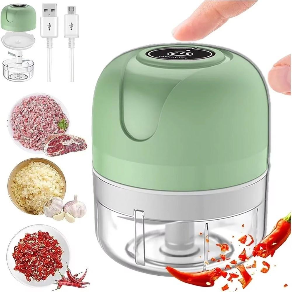 Vegetable Crusher Mini Food Chopper Wireless USB Meat Grinder Electric Garlic Chopper Kitchen