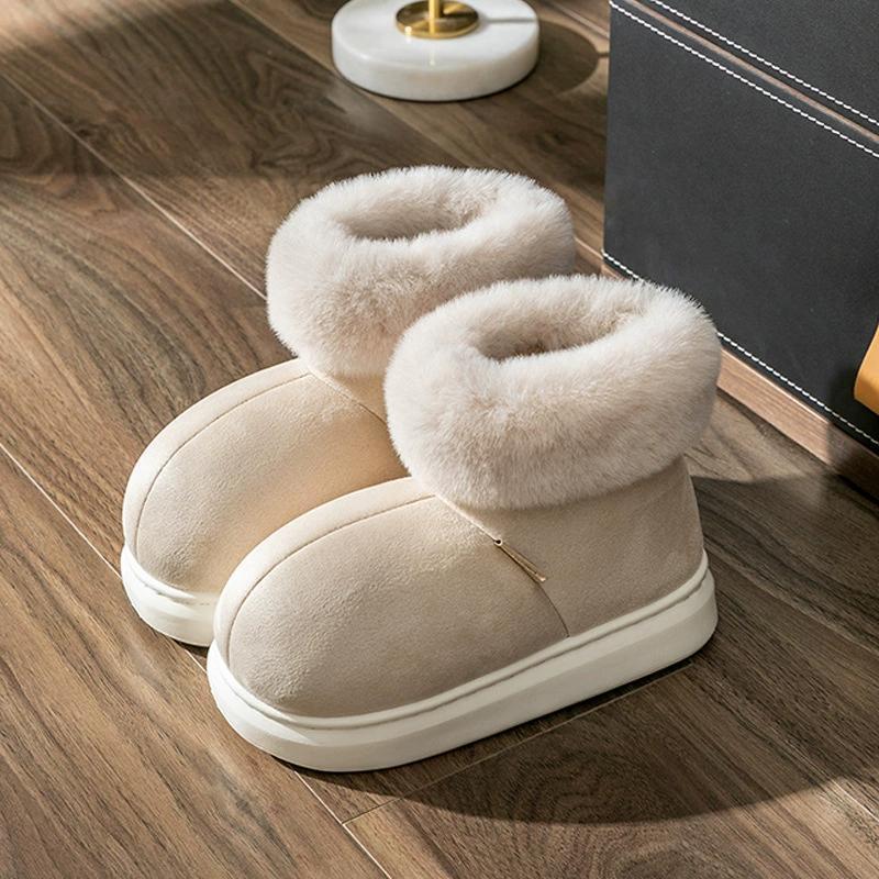 Snow Boots Women's Winter Velvet Warm Platform Cotton Shoes New Pink Short Boots Fashion Non-slip Outer Wear Snow Shoes Women