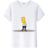 Casual Disney Cartoon Simpson Harajuku T-shirt Summer Blouses Ladies Men White Tees Tops Short Sleeve Blouses Women 90S Tshirt