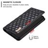Diamantový Geometrický Kožený Magnetický Flip Pouzdro Pro Samsung Galaxy S20 S21 S22 S23 Ultra S23+ Plus S 21 FE S20FE Pouzdro Kryt
