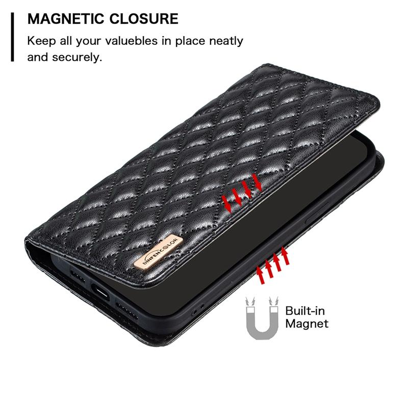Diamantový Geometrický Kožený Magnetický Flip Pouzdro Pro Samsung Galaxy S20 S21 S22 S23 Ultra S23+ Plus S 21 FE S20FE Pouzdro Kryt