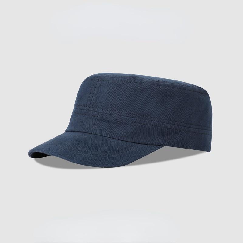 Peaked Cap Men's Spring Summer Autumn Baseball Visor Flat Top Hat Military Training Sun Hat Outdoor Travel Tide