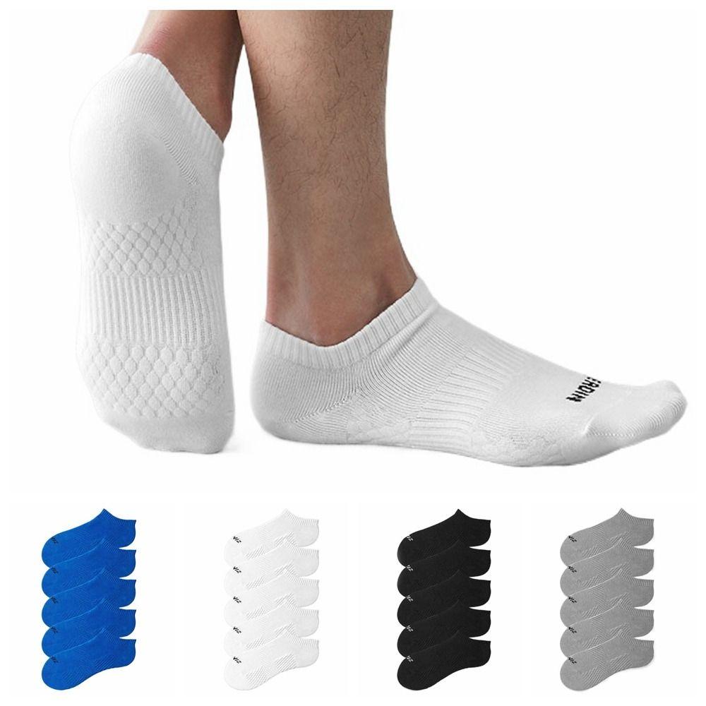 

5 pairs Cotton Men Ankle Socks Solid Color sports socks Casual Men Boat Socks Sports