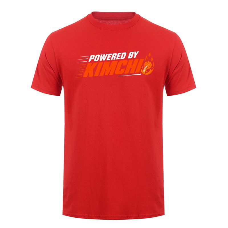 Powered By Kimchi T Shirt Unisex Korean Food Lover Graphic Tee Funny Korea Culture Shirt Spicy Food Casual Short Sleeve Top Da115