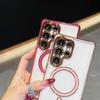 For Samsung Galaxy S25 Ultra Magnetic Case Electroplated 2.0mm Acrylic TPU Phone Back Cover