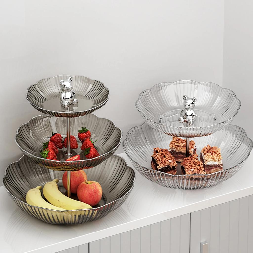 Dessert Cake Stand Valentines Day Ramadan Table Decoration Fruit Tray Holder Multilayer Display Stand Snack Candy Plate