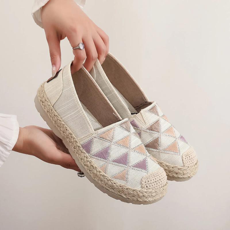 2025 summer new women's shoes one-pedal mother shoes soft sole non-slip comfortable versatile fashion fisherman casual shoes women
