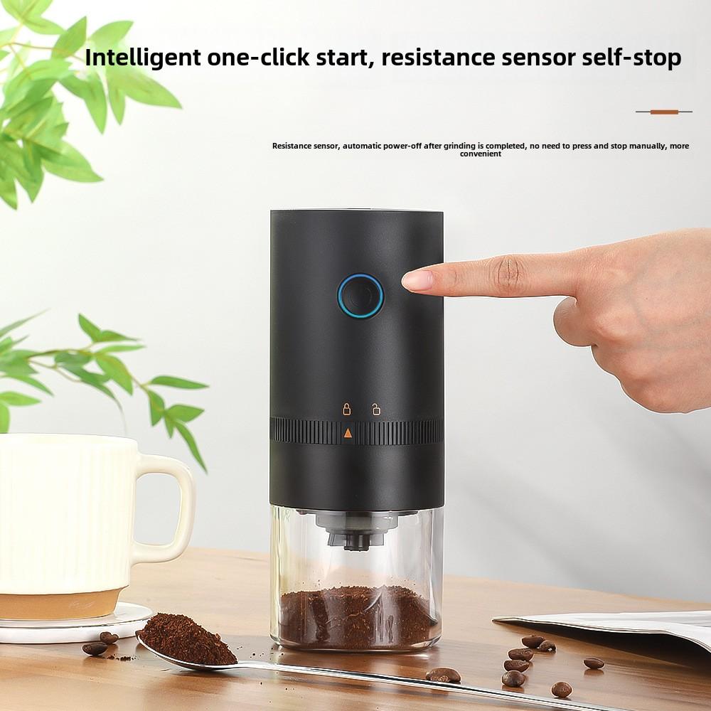 Tragbare elektrische Kaffeemühle, wiederaufladbare Kaffeemühle über USB, elektrische Kaffeemühle, kleine Kaffeemaschine