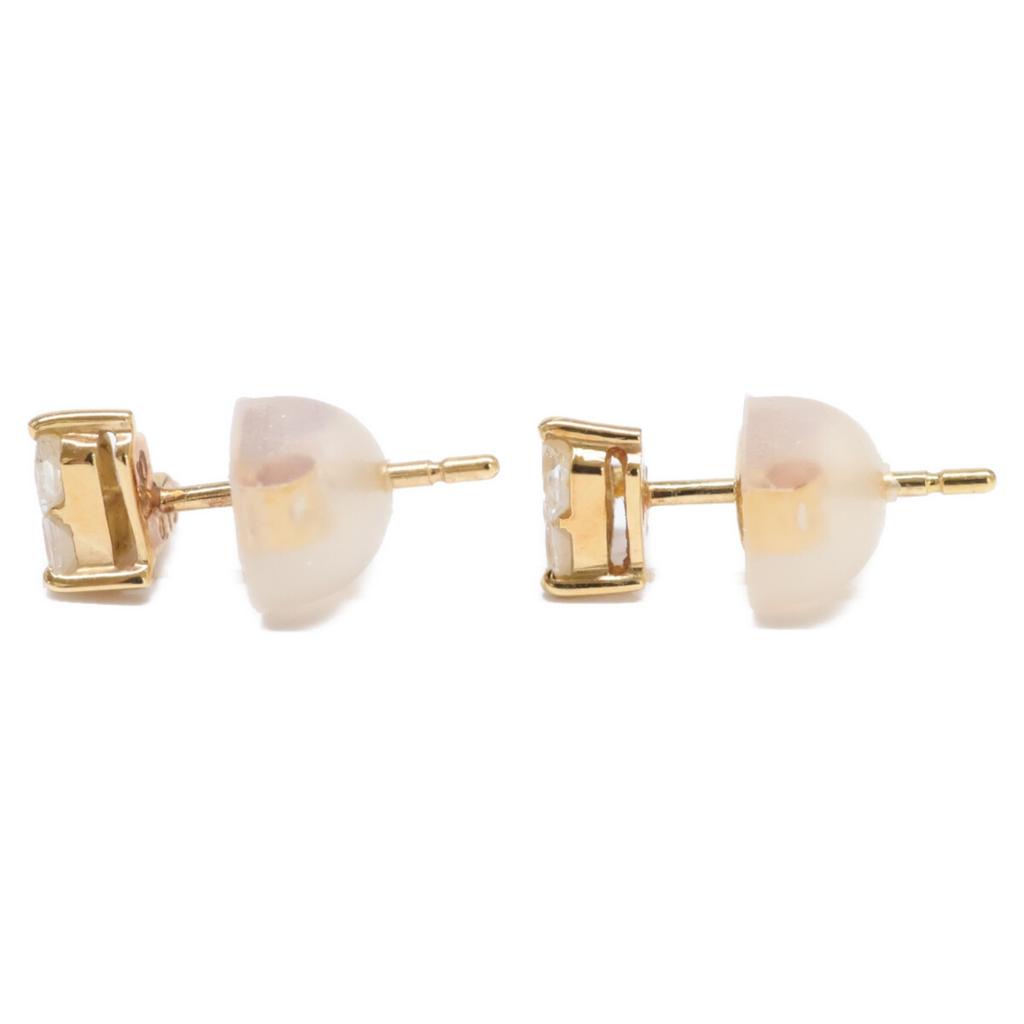 STAR JEWELRY Beautiful K18 Mysterious Heart 0.15ct Diamond earring Yellow GoldUsed