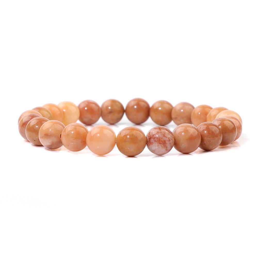 8Mm Natural Stone Bead Bracelet Men's Turquoise Elastic Bracelet.