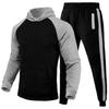 Men's Plus Velvet Sweat-Absorbent Sports Sweatshirt and Pants Set for Autumn/Winter