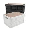 Faltbare Aufbewahrungsbox Harmlos Abnehmbar 30L Multifunktionale Aufbewahrungsbox mit Holzplatte für den Außenbereich