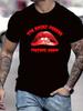Men's Rockford Horror Movie T-Shirt- Vintage Horror Graphic Tee with Red Lips Design