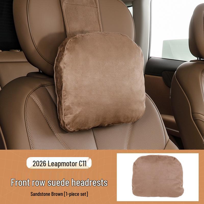 Suede Car Headrests & Lumbar Supports for Leapmotor C11 Models – Interior Accessories & Decorative Items.