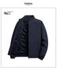 Men's Plus Size Stand Collar Workwear Jacket - Casual Spring/Autumn Outdoor Top
