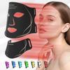 LED Silicone Facial Beauty Mask - Red/Blue Light Therapy Photonic Device for Face & Neck