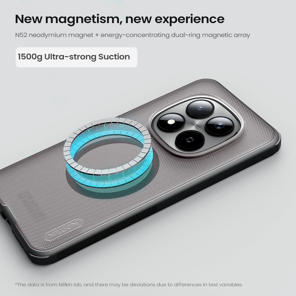 For Xiaomi Redmi Note 15 Pro 5G Nillkin Case Magsafe Magnetic Frosted Clear Soft Frame Matte Full 360 Back Cover