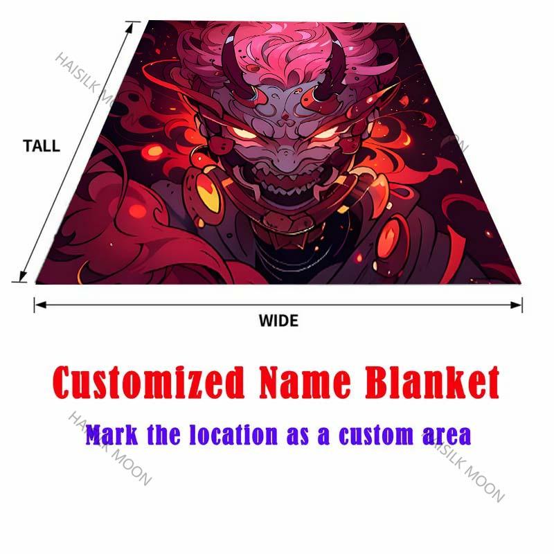 Japanese Ghost Mask Art Blanket Warm Soft Fluffy Kids Adult Luxury Gifts for Sofa Bed Home Outdoor Travel Camping Blanket