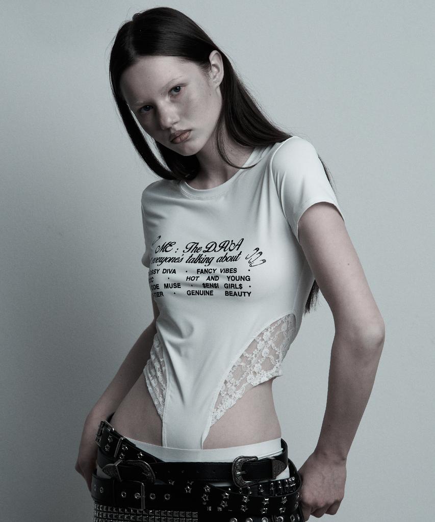 ILLIO White Diva Lace Bodysuit