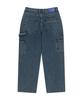 WACKY WILLY Double Knee Multi-Pocket Denim Pants Sky Blue
