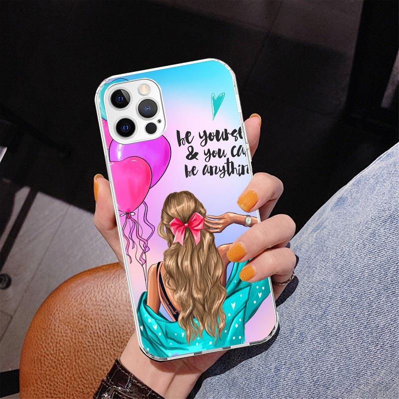 Woman Fashion Girl Super Mom Baby Phone Case For iPhone 17 Air 16 Pro Max 16E 15 + 14 Plus 11 12 13 Mini 7 8 SE Gift Print Cover