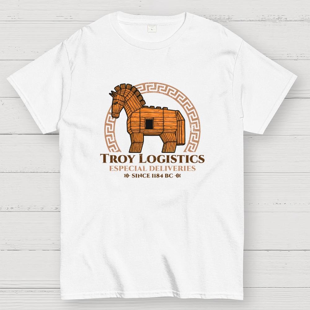 Troy Logistics Cotton Summer Casual Cool Loose T-Shirt