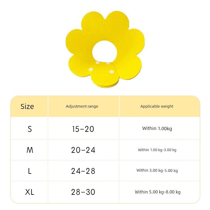 

Елизаветинский воротник для стерилизации кошек, защита от укусов и вылизывания, бандана-круг стыда, чехол на голову кошки, шарф, товары для питомцев L (within 3.00 kg-5.00 kg) Sunflower Collar-Yellow