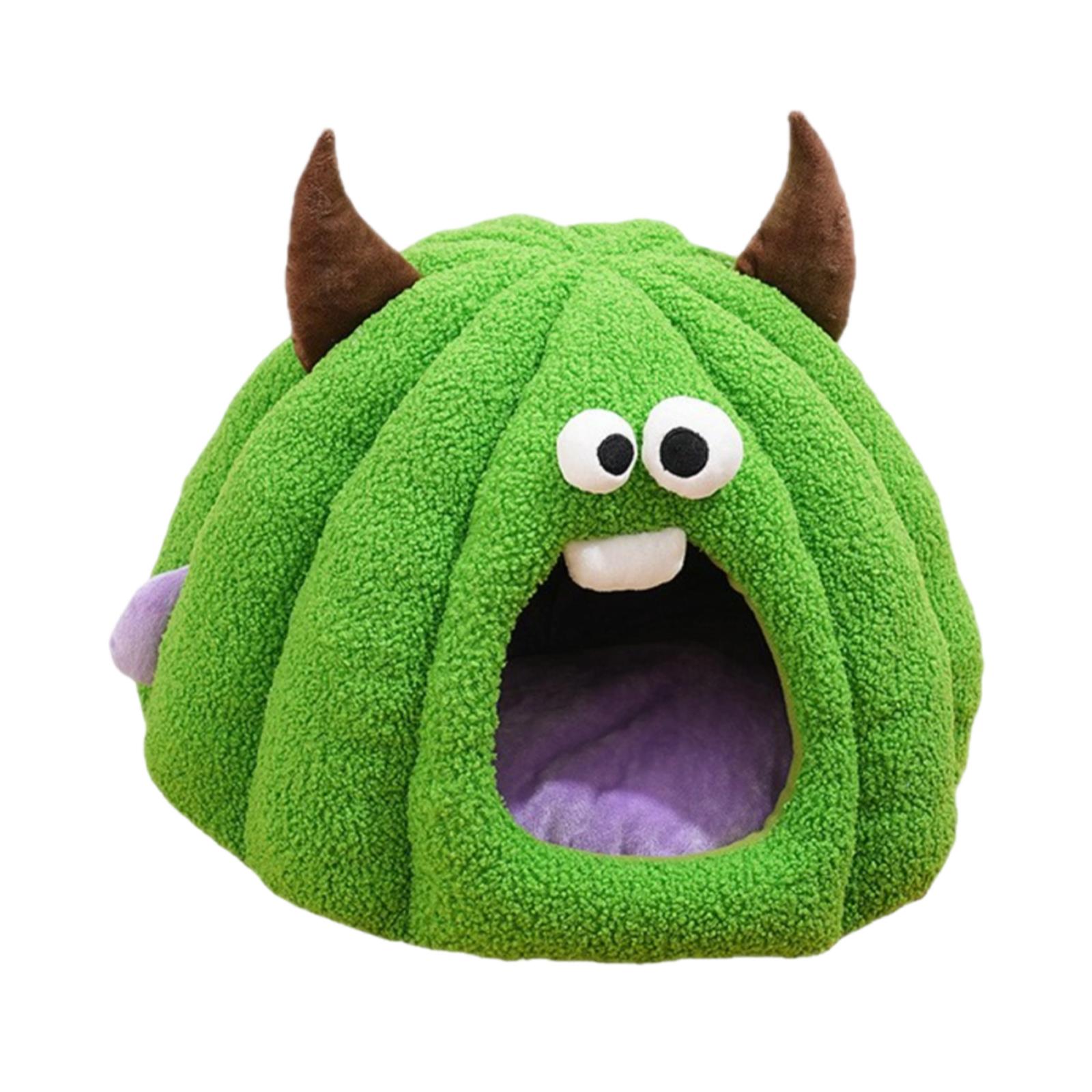 Плюшевая лежанка для питомца, Теплая полузакрытая лежанка для питомца, Подходит для использования в помещении, Удобная лежанка для питомца, Также подходит для мелких и средних животных S