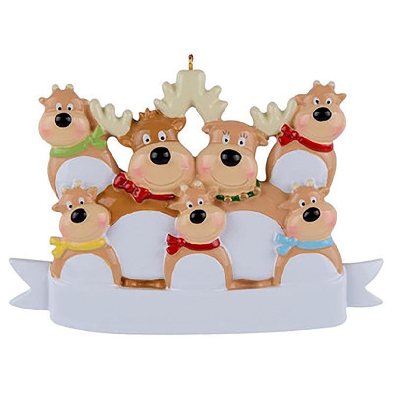 2021 Personalized Family Reindeer Pendant Christmas Tree Ornament Winter Gift Long Lasting Family Gift Decoration