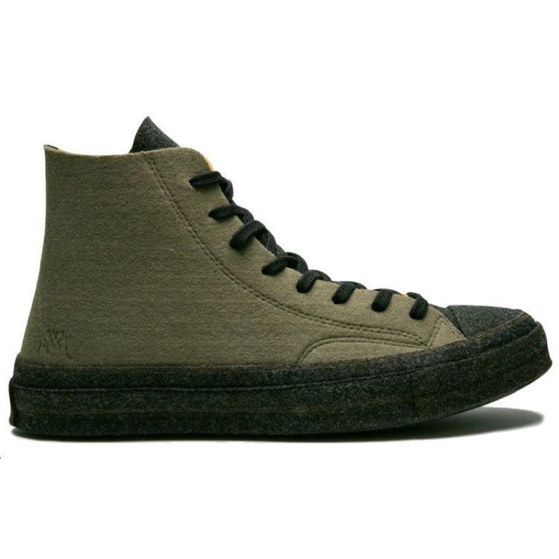 J.W.Anderson x Converse 1970s Hi "Stone Grey Flame Orange" Collaboration Retro High-Top Board Shoes Unisex Orange Green Double Style